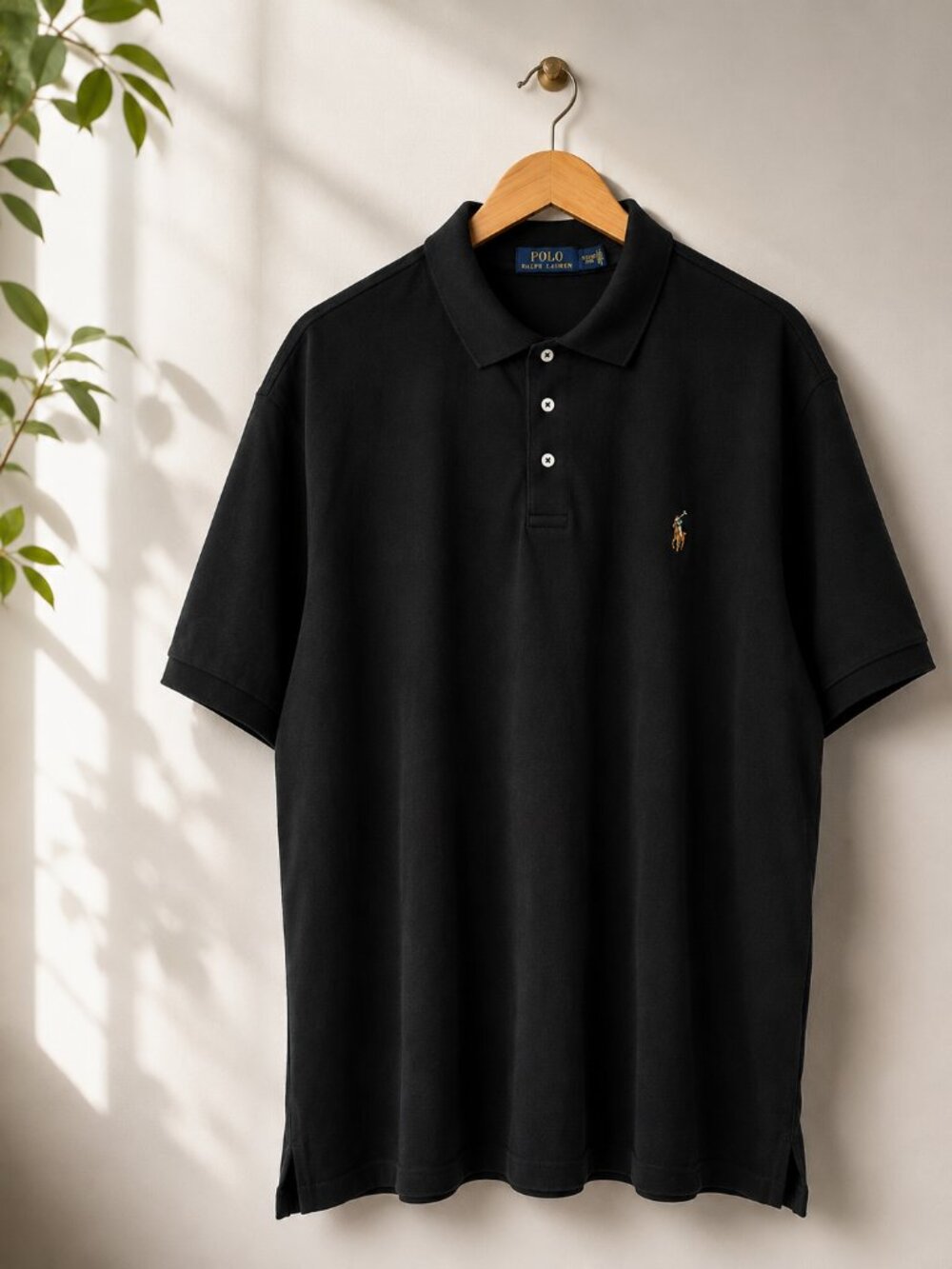 Polo Ralph Lauren Black Polo Shirt XXL Big & Tall Classic Pony Golf Polo